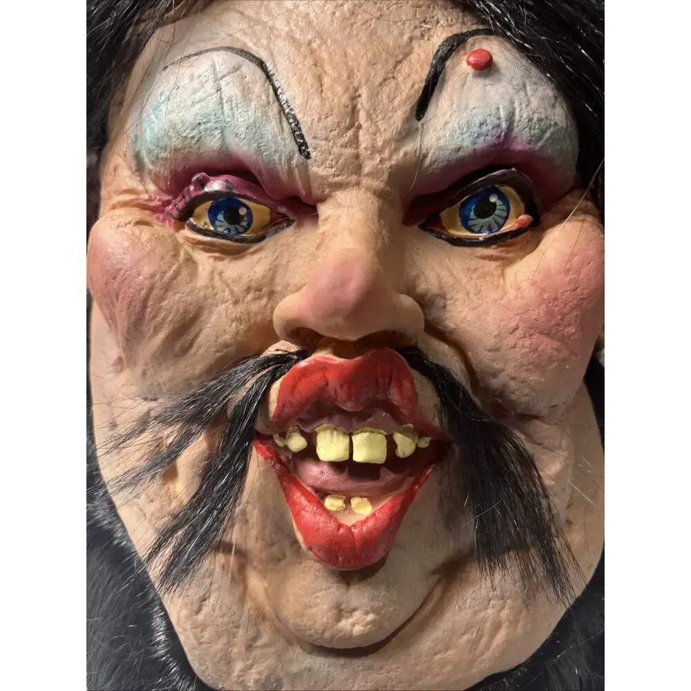 Vintage Full Head SUMO WRESTLER Face Mask Halloween Paper Magic Group 1999